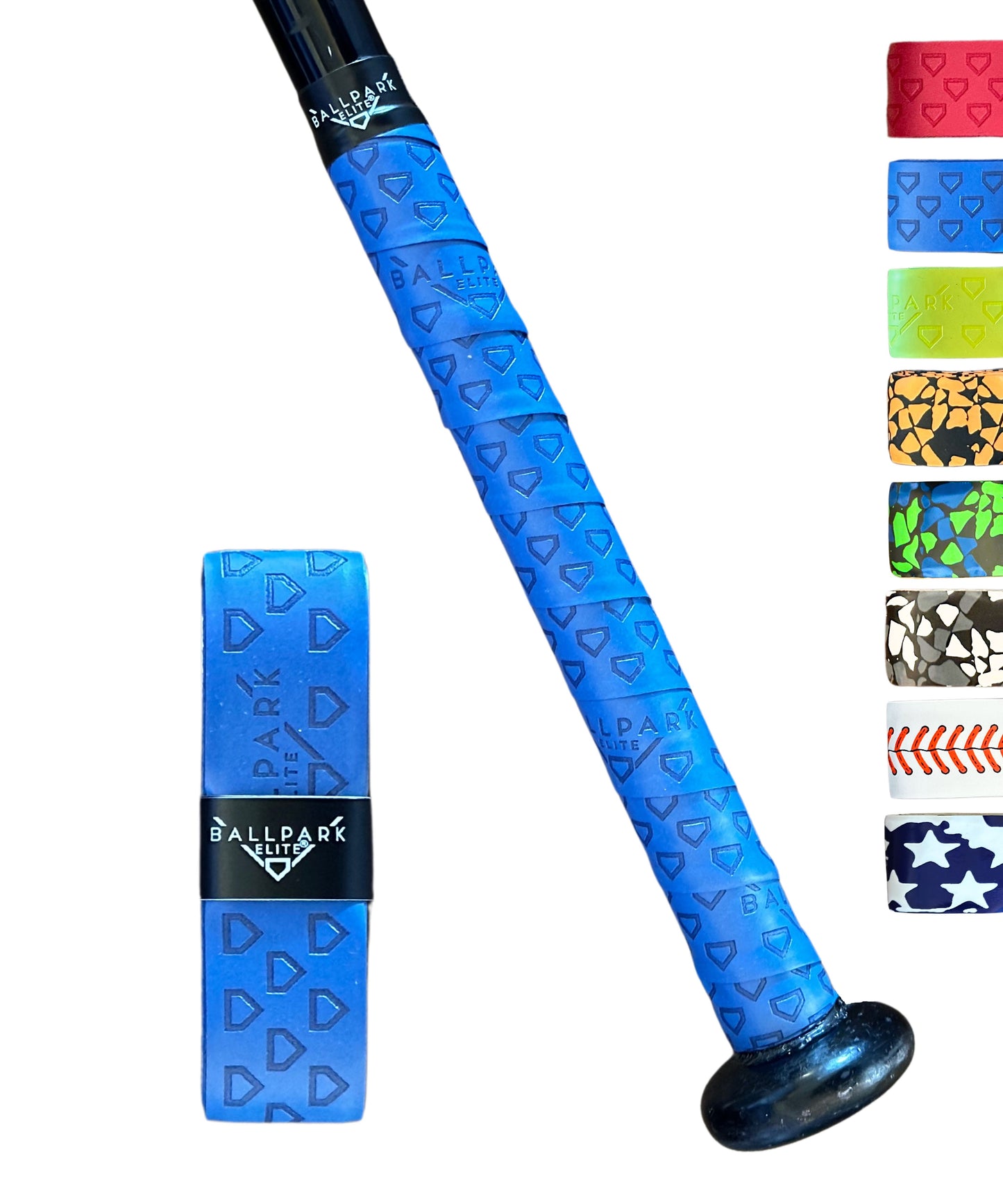 Ballpark Elite Bat Grip Tape for Baseball/Softball | 1.10 MM Precut Baseball Bat Grip Replacement | Choose from over 10 styles