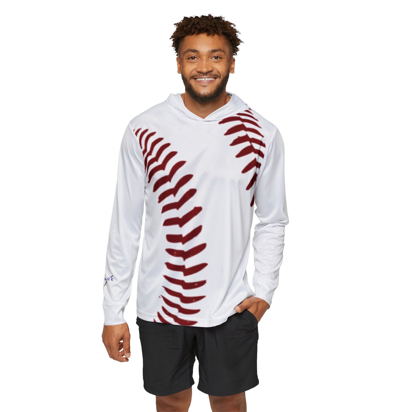 Baseball Stitch Men's Sports Warmup Hoodie (AOP)