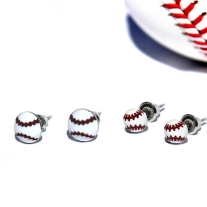 Baseball Stud Earrings 2pk Ballpark Elite