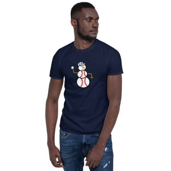 Baseball Snowman Short-Sleeve Unisex T-Shirt